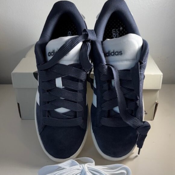 Adidas Grand Court Alpha 00s, Men's 10, Navy w/White Trim, 2 Sets of Laces, NIB - Picture 1 of 5